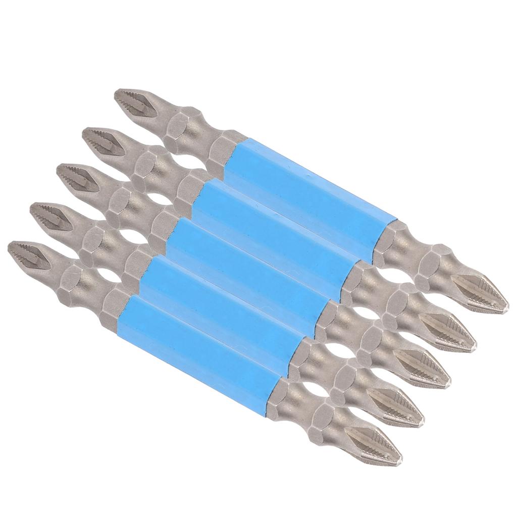 5PCS 65MM Magnetic Double Head Screwdriver Bits Electric Cross Screw Driver Head