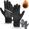 Winter Touchscreen Gloves Warm Full Finger Waterproof Cycling Gloves for Bike Skiing Motorcycle Riding Hiking Sports