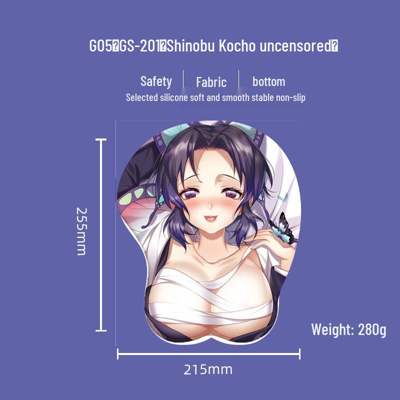 Beautiful Anime 3D Silicone Wrist Rest Mouse Pad - Creative Design, Hot Selling