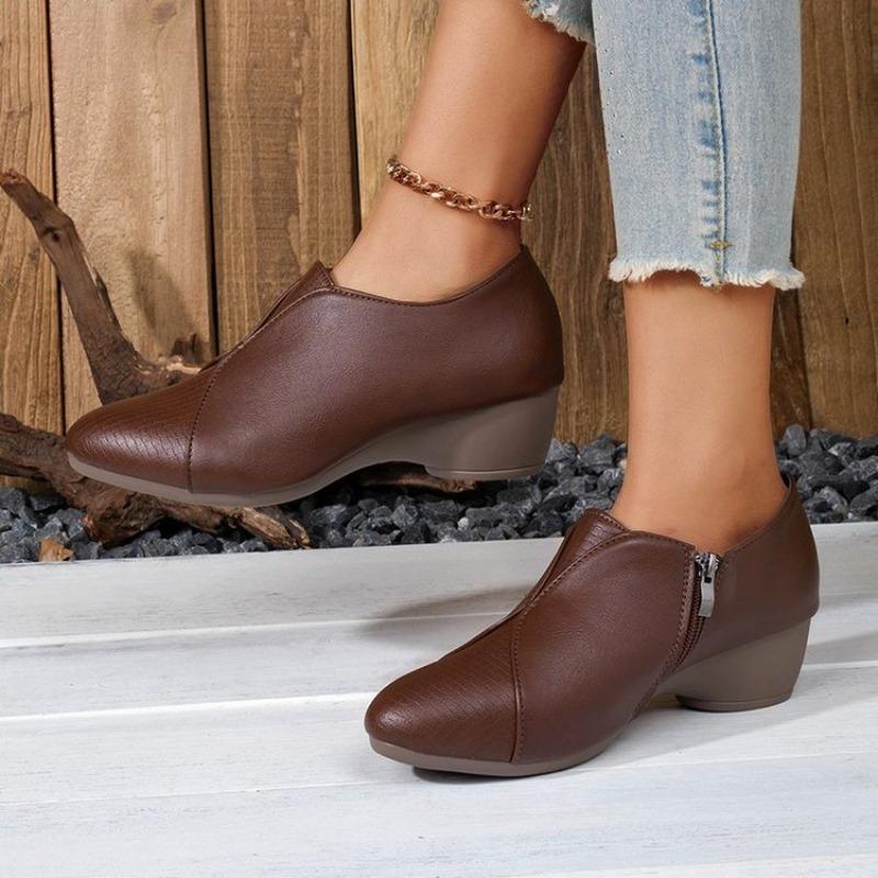 

Single Shoe High-cut New Style Women s Pointed-toe Flat-bottom Soft-soled Casual Shoes 35 коричневый