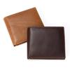 RFID Blocking Men Wallet Vintage Faux Leather Bi-fold Wallet with ID Window Coin Pocket Portable Folding Anti-Theft Credit Card Holder
