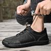 Herren-Fahrschuhe Herren-Handgefertigte Slipper Mode Herrenschuhe Outdoor Atmungsaktive Freizeitschuhe Mokassins Übergröße Sneaker