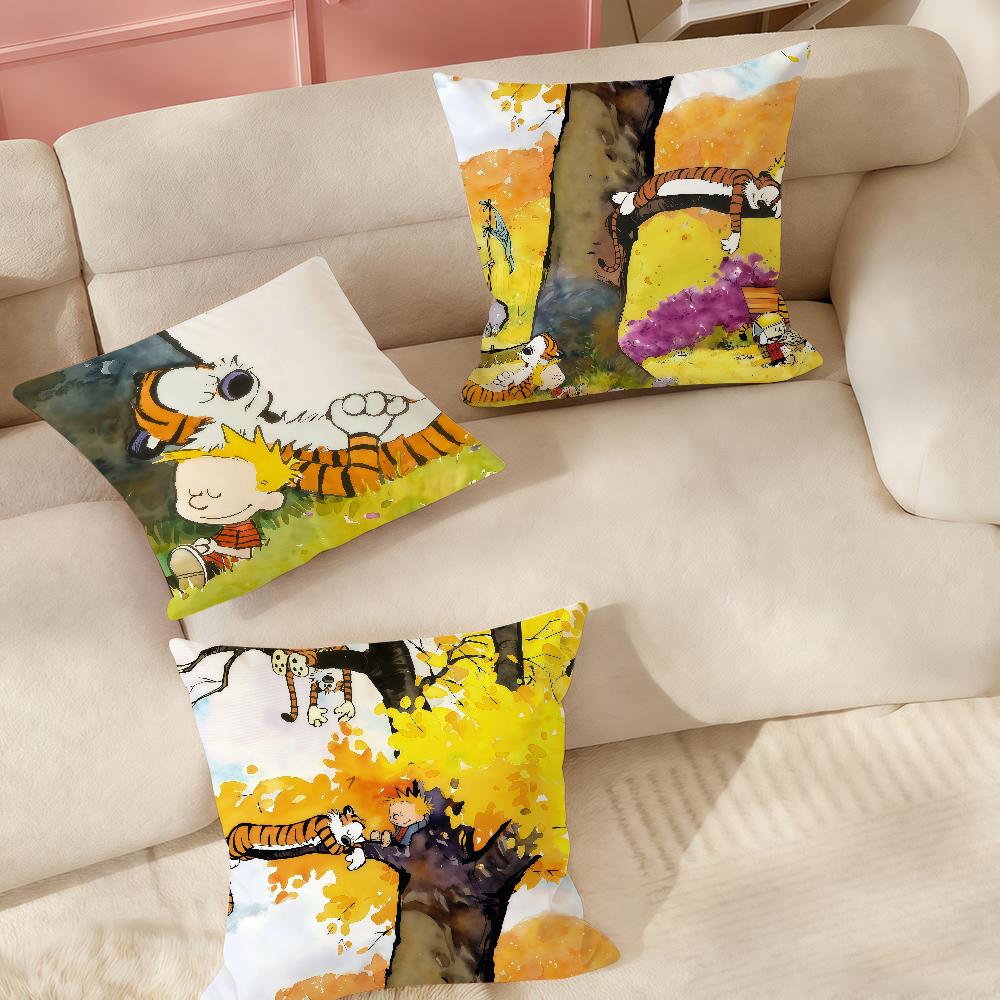 Fairy Tale Books CCalvin And HHobbes Pillow Case Suitable For Bedrooms Living Rooms Cars Home Decoration