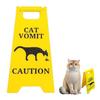 Vomiting Cat Sign Standing Dog Vomit Caution Sign Vomiting Cat or Dog Black Silhouette Sign for Bathroom Decor Gag Gift