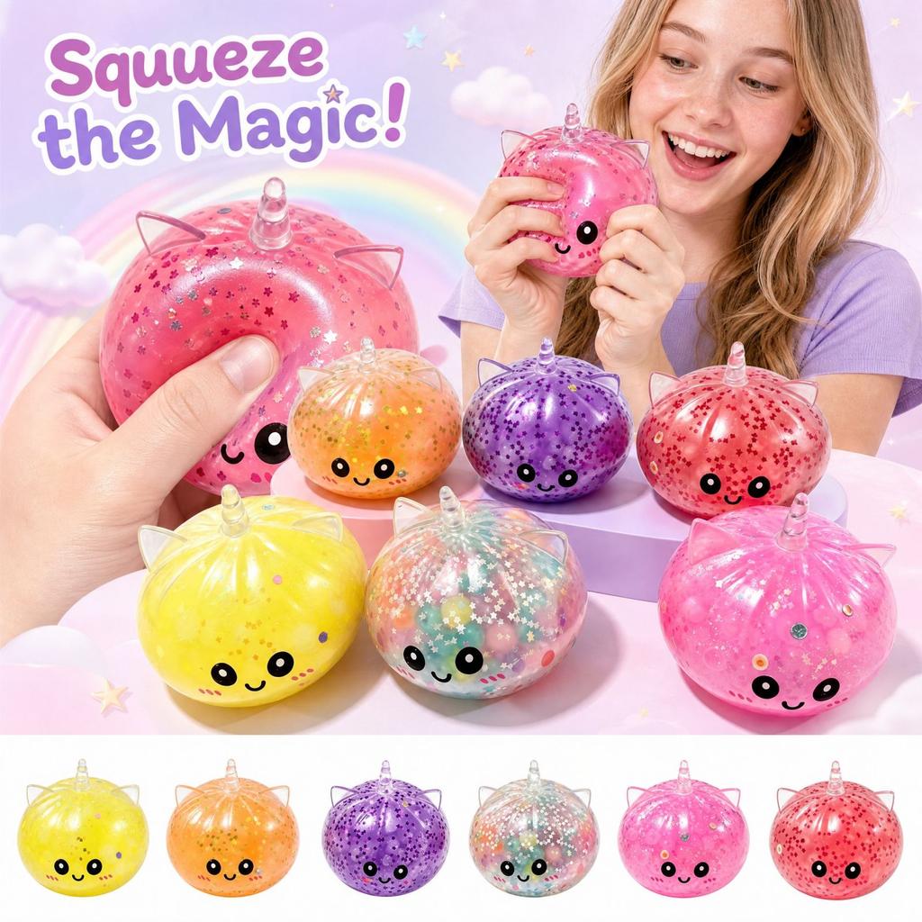 Bun Stress Toy with Slow, Cute Sensory Toy for Kids and Adults, Assorted