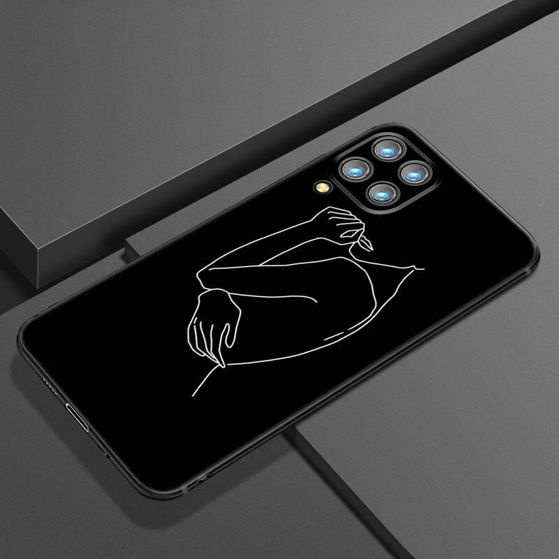 Abstract Art Line Phone Case For Samsung Galaxy A21 A30 A50 A52 S A13 A22 A32 4G A23 A33 A53 A73 5G A12 A31 A51 A70 A71 A72