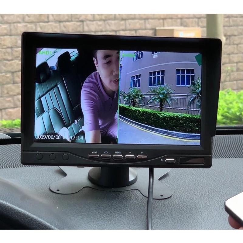 GreenYi AHD Recording DVR 7 Inch Car Monitor with 1920*1080P Vehicle Rear View Camera for Truck Bus Support SD Card