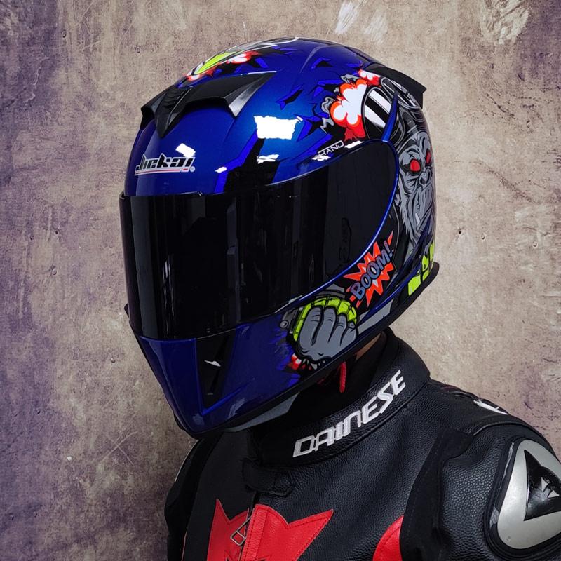 AIS Motorcycle Helmet Cool Modular Moto Helmet With Inner Sun Visor Safety Double Lens Racing Full Face the Helmet Moto Helmet