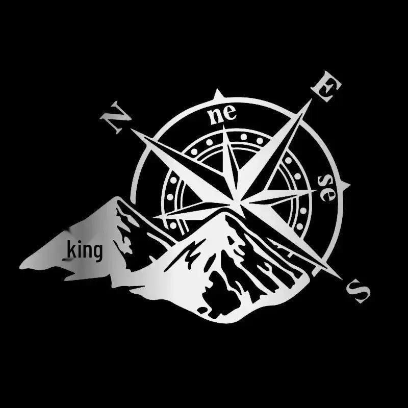 Creative Fashion Compass Car Stickers - Waterproof & Durable PVC Decals