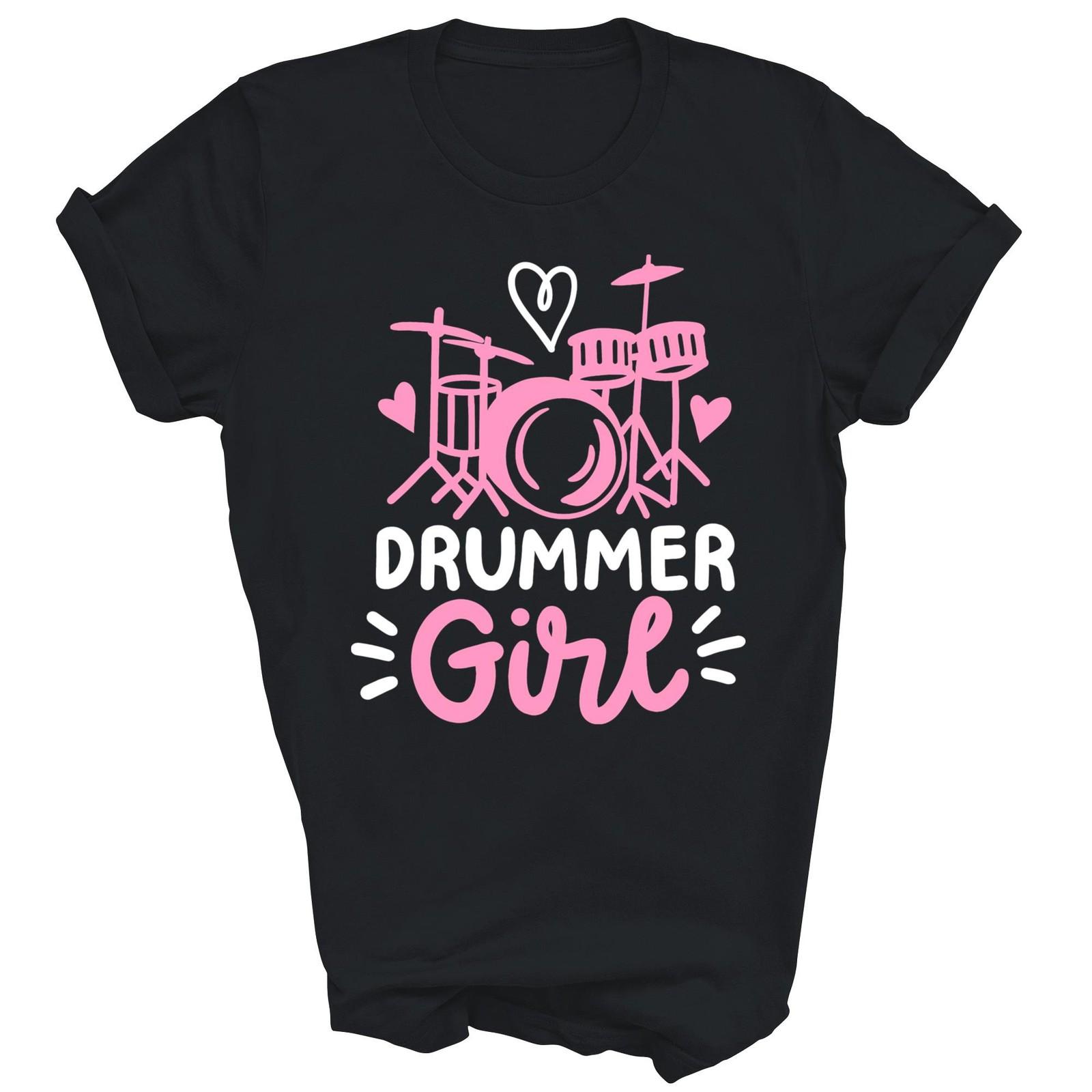 Drum Set Drumming Drummer Girl Player Unisex Shirt Gift L