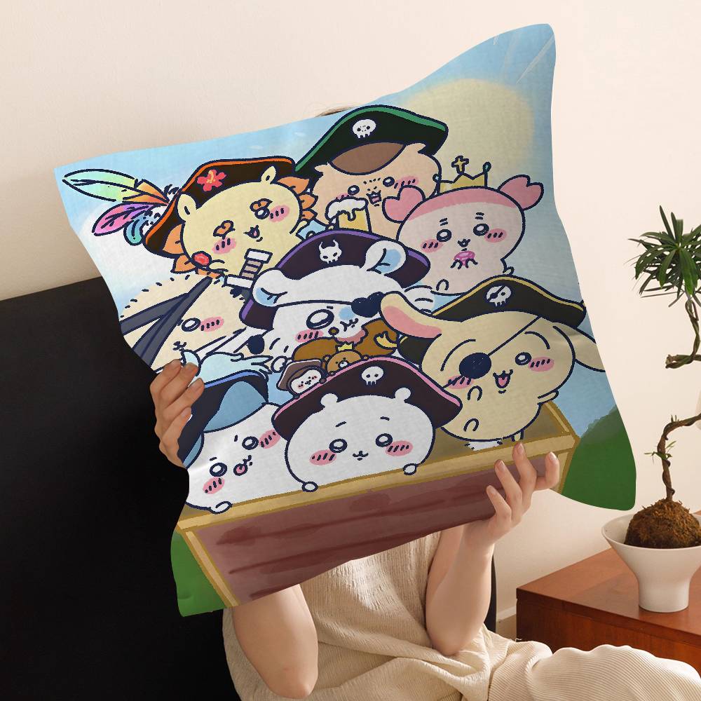 Cartoon Cute Amine Chiikawas Pillow Cushion Cover Pillowcase Living Room Sofa Home Decor