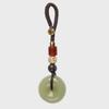 Exquisite Agate Chalcedony Jade Pendant Keychain - Creative High-End Gift for Couples, Men & Women