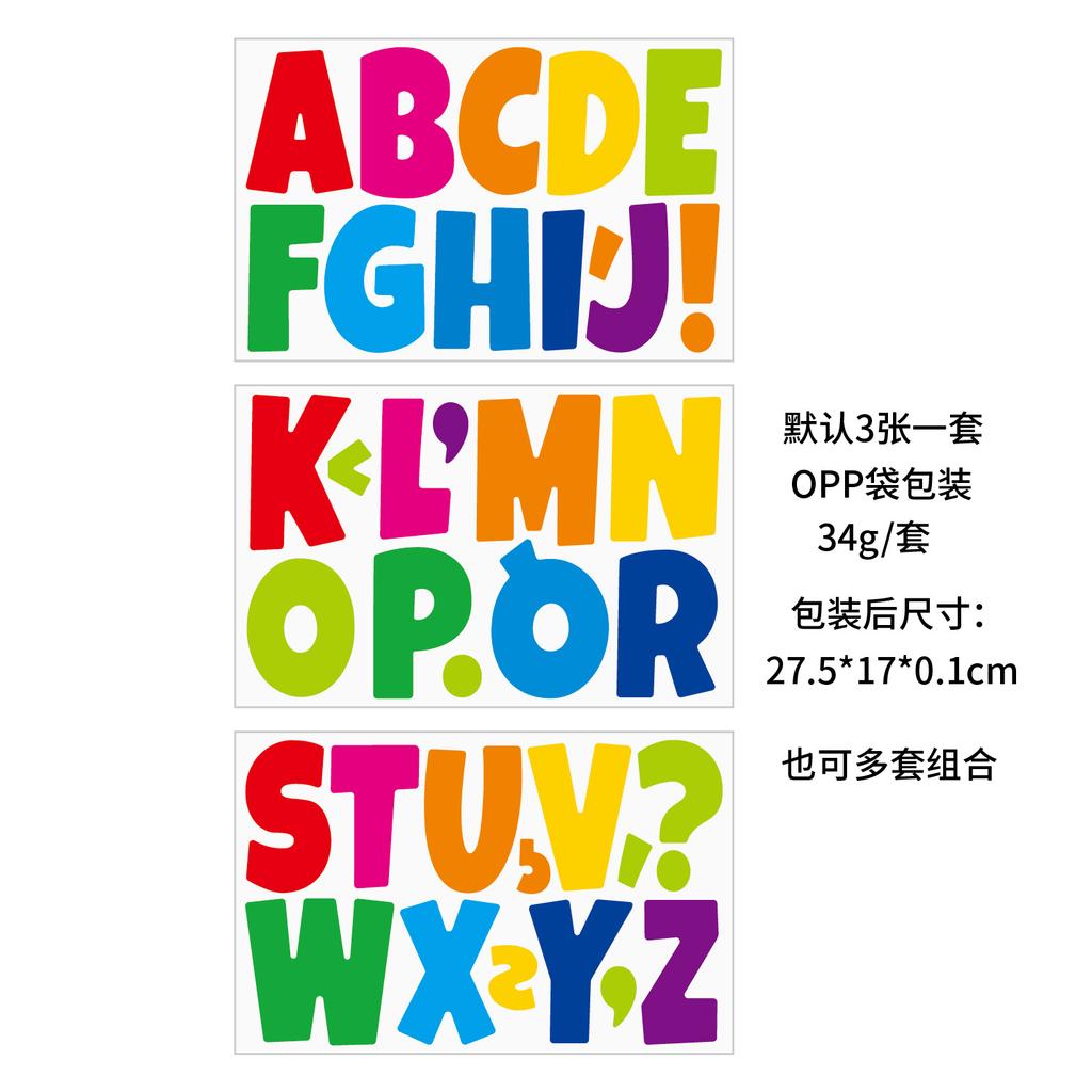 Naklejka z literą 3-calowa Plakat na sezon szkolny Dekoracyjna tablica ogłoszeń Dekoracja sypialni DIY Wodoodporna kreskówkowa naklejka z literą