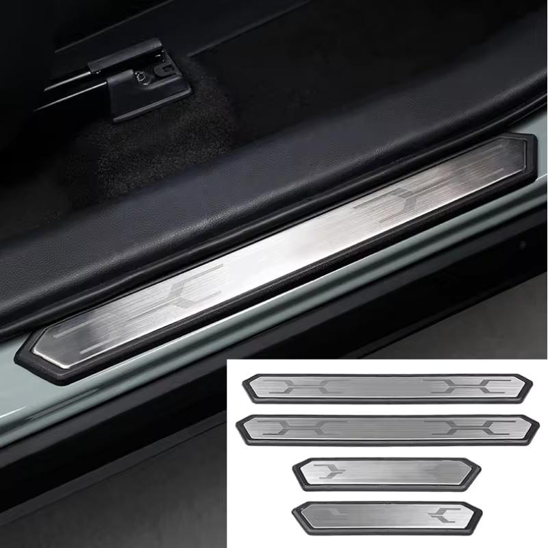 For Toyota RAV4 Rav 4 2019-2021 2022 Interior Accessories Door Sill Anti-Kick Decoration Bumper Sill Anti-Dirty Cover Stickers