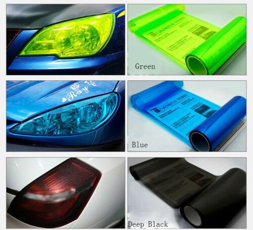 30x60cm Car Headlight Film Transpare Vinyl Self Adhesive Sticker for Car Smoke Fog Light HeadLight Taillight Colored Wrap Films