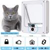 4 Ways Locking Cat Flap Door with Security Lock Easy Installation Weatherproof Self-Closing Pet Door Anti Pet Turn Knob