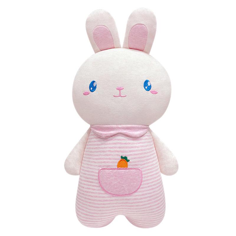 

Милый кролик из чистого хлопка, спальная подушка для детей, успокаивающая кукла для сна, игрушка, тряпичная кукла 38cm 200g