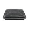 Disposable 4-Compartment Meal Box with High Lid