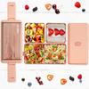 Double Layer Portable Lunch Box For Kids With Fork and Spoon Microwave Bento Boxes Dinnerware Set Food Storage Container YFA2052
