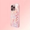 Art Cherry Blossoms Pattern Metallic Paint Glass Hard Phone Case For iPhone 17 Pro Max 11 12 13 14 15 16 Plus 16E 17Air Cover