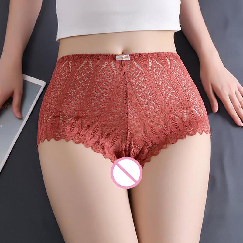 Amazing Sexy Panties Women Mid Waist Lace Thongs And G Strings Underwear High-quality Lingerie Hollow Out Transparent Int