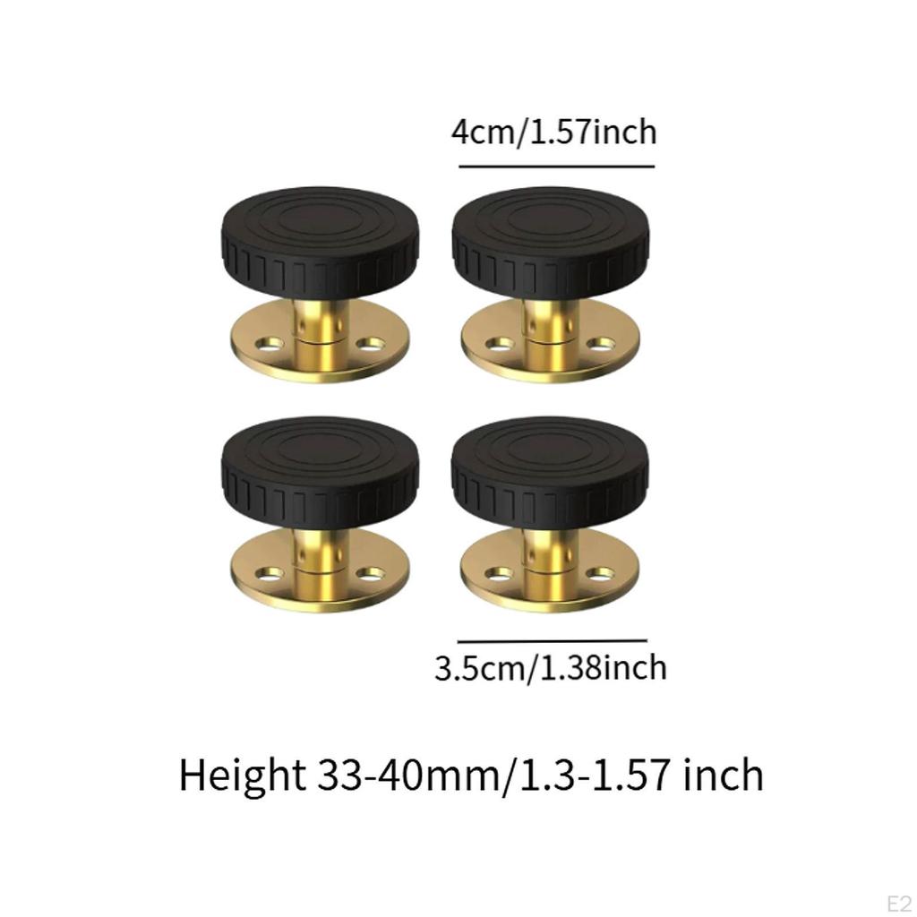4 Pieces Headboard Stoppers Bed Frame Holder Adjustable Height Stabilizers for Cabinets