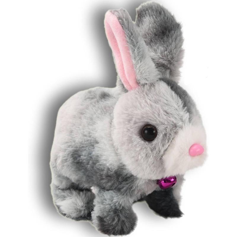 , Iepurașul meu realist, ureche care zvâcnește, tremurând, iepuraș interactiv lucrat manual pentru copii, cadou de Paște