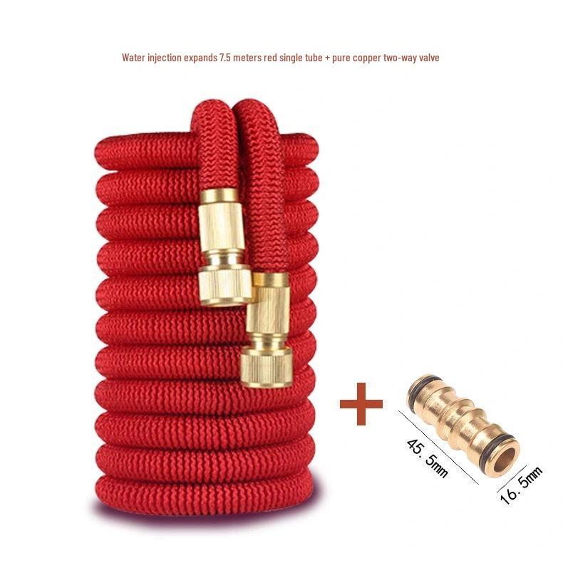 High-Pressure Telescopic Water Hose with Explosion-Proof Nozzle, Ideal for Car Wash and Garden Watering.