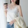 Summer Versatile Satin Interior Tops with Lace Solid Color Women’s Camis & Tank Tops