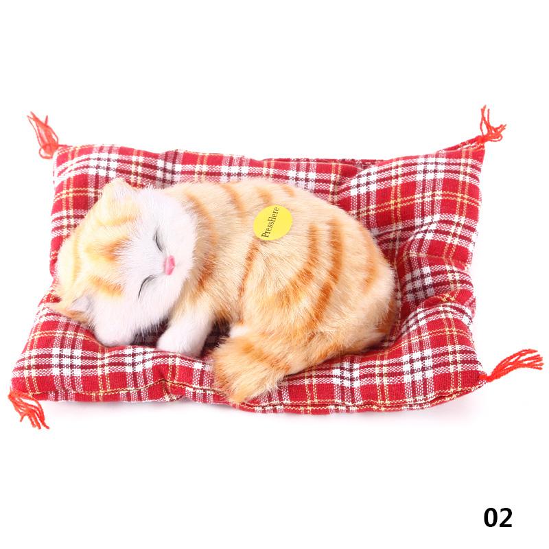 Brand Latest Simulation Animal Doll Plush Sleeping Cats Toy Featuring Cushion Can Speak Out featuring Sound Children Gift Idea Stuffed Desk Ornament