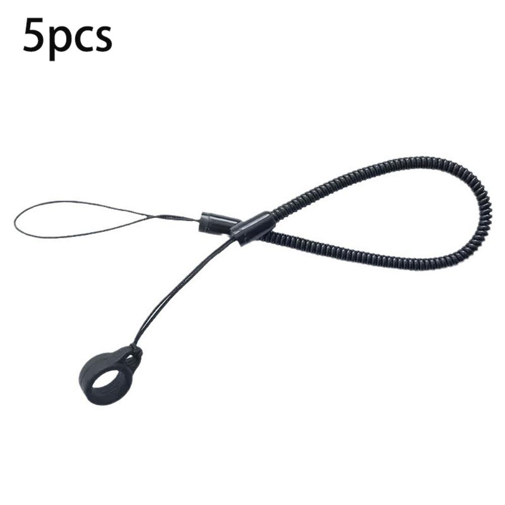 

5pcs Professional Retractable Pen Lanyard Anti-lost 40cm Length Pen Leash Elastic Pen Holder Office чёрный