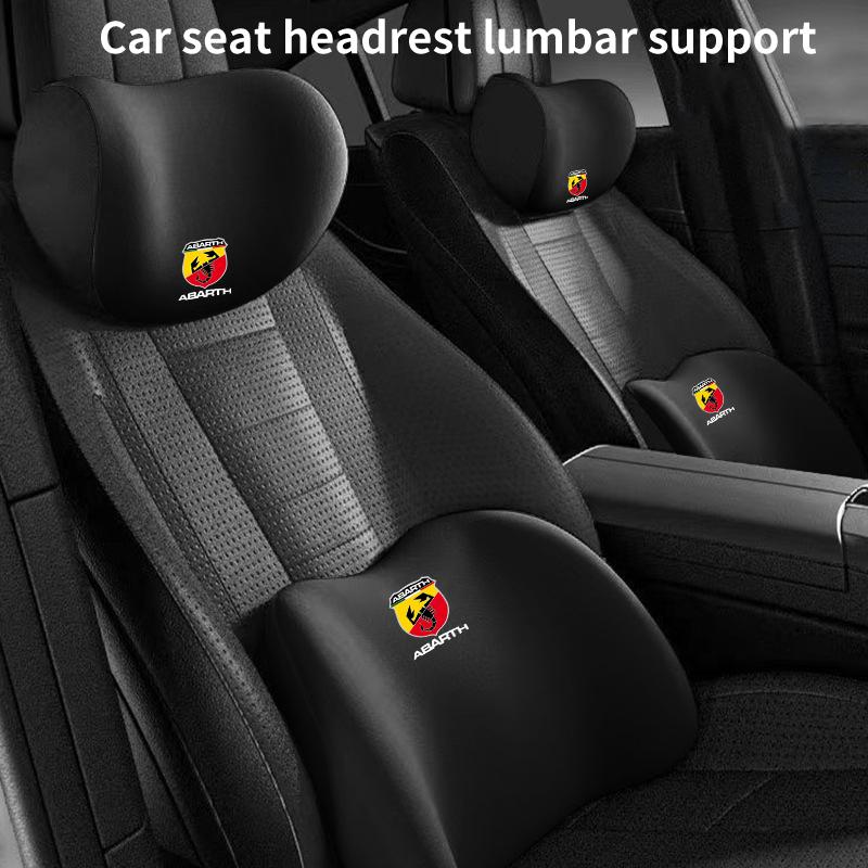 Car Headrest Neck Pillow Memory Foam Protective Lumbar Support For FIAT Abarth 500 Punto Tipo Panda Ducato Bravo Stilo Fiorino V8