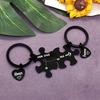 Always Forever Puzzle Stainless Steel Keychain Building Block Design Fashion Couple Pendant Practical High Quality Gift