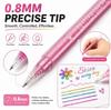 Colorful Glitter Gel Pens 12/36pcs Set 0.8mm Fine Point Vibrant Sparkle Highlighter Liner Stackable Shimmer Pattern