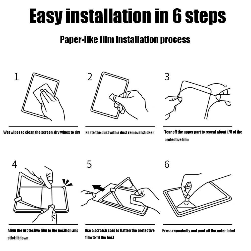 1PC Samsung Galaxy Tab S9 FE Плівка для писання для Samsung Tab A9 A9+ S9FE Plus TabS9 FE+ Paper Like Matte Screen Protector