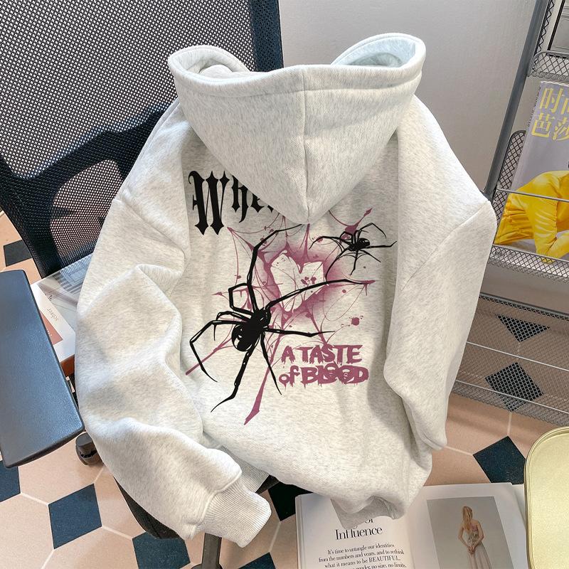 Тяжелый модный осенне-зимний худи мужской флисовый утолщенный американский подростковый повседневный свободный кардиган женский M