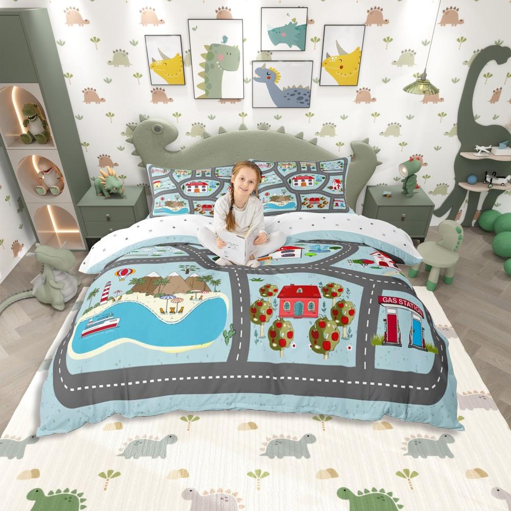 Comforter Homewish Kawaii Frog Prince For Teenleaf Plant Bedding Setcartoon Animal Theme Reversible Bed Set