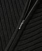 Uallong Rib Knit Hoodie Zip-Up - Black