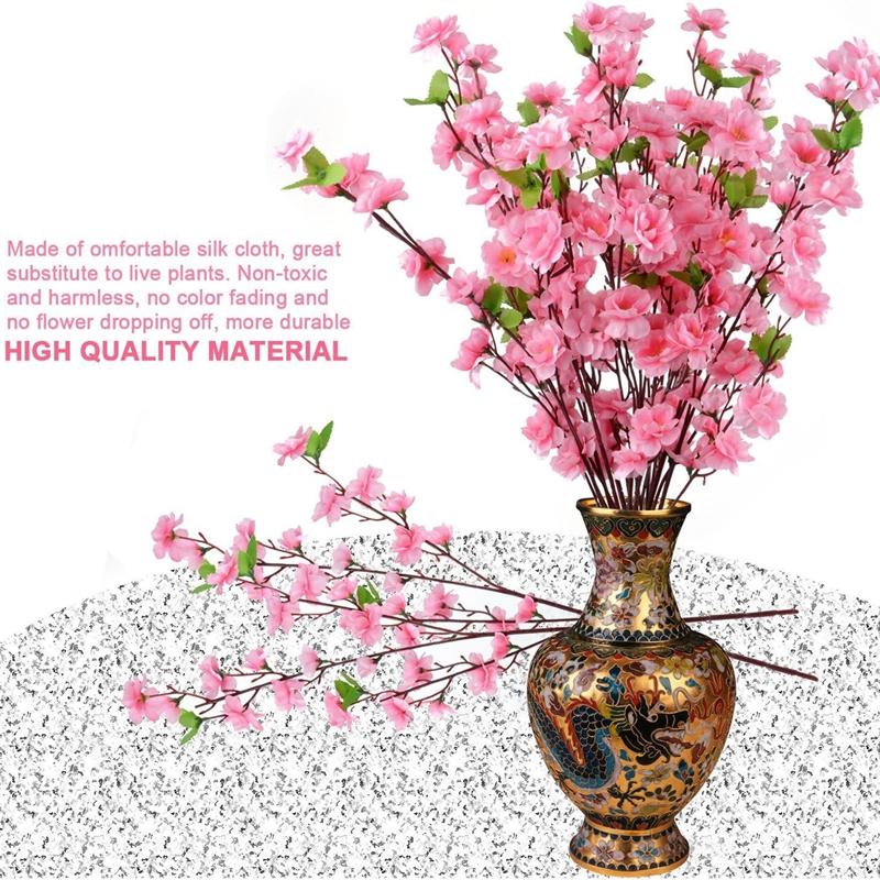10pcs 65CM Pink Artificial Flowers Bouquet for Home Room Decor Wedding Decoration Garden Fake FlowerS Arrangement Outdoor DIY Ornament