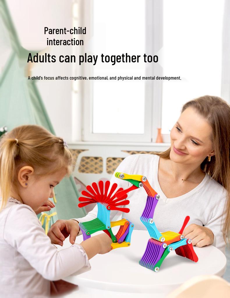 Versatile Folding Building Blocks for Kids – Enhance Hand-Eye Coordination & Brain Development