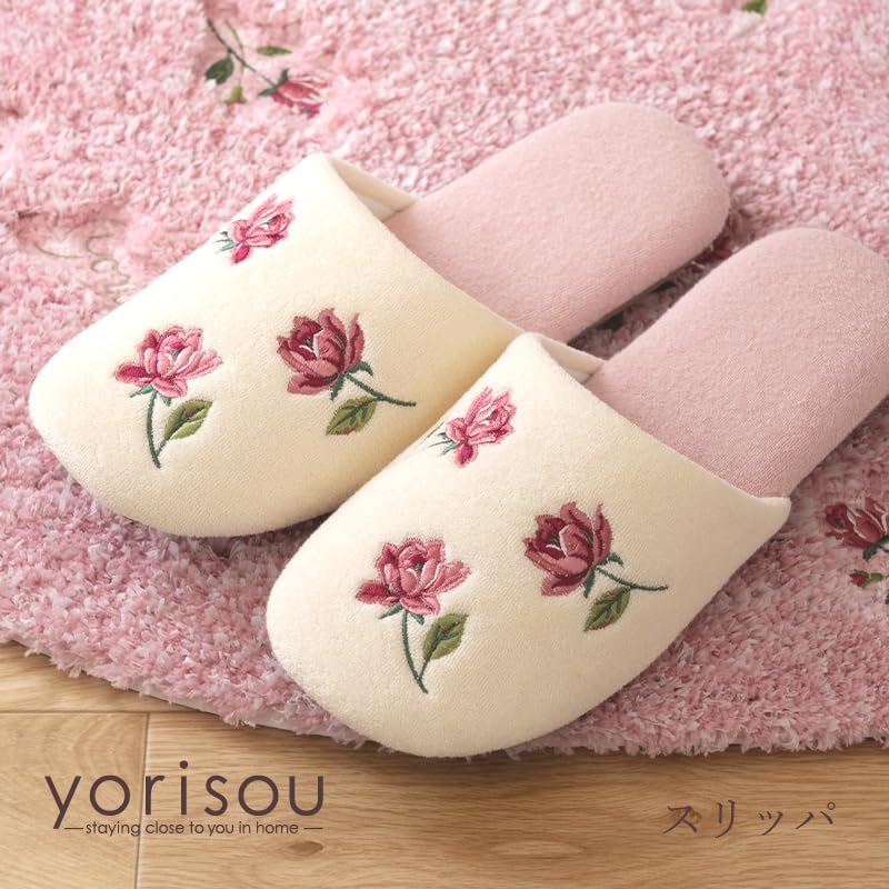 Senko Sweet Rose Toilet Floral Rose 60148 [SDS] Slippers, Pink, Print, Stylish,
