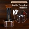 Auto Release Espresso Machine Tamper with Markings SUS304 Spring Loaded Tamper Eco-Friendly Walnut Handle Coffee Powder Hammer