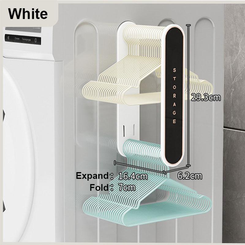 

Двухслойная складная стойка для хранения, вешалка для одежды, коллектор прищепок, вешалка для одежды на балконе, настенная вешалка для одежды, стойка для отделки белый