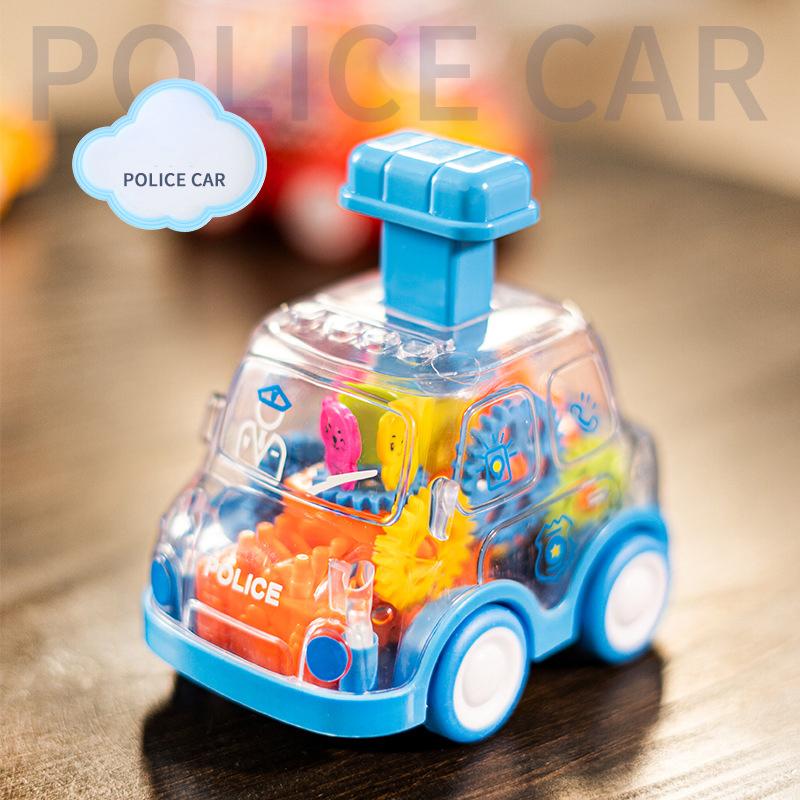 

1/3Pcs Inertia Rebound Car Baby Toy Cartoon Press Gear Car Toy Lnertia Pull-back Transparent Car Birthday Gifts For Kids