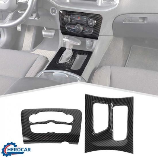 Dash AC Control Switch Gear Shift Panel Frame Cover Trim for Dodge Charger 2015+