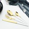 32Pcs Black Gold Cutlery Set Knife Forks Coffee Spoons Dinnerware Set Stainless Steel Tableware Western Kitchen Silverware Set