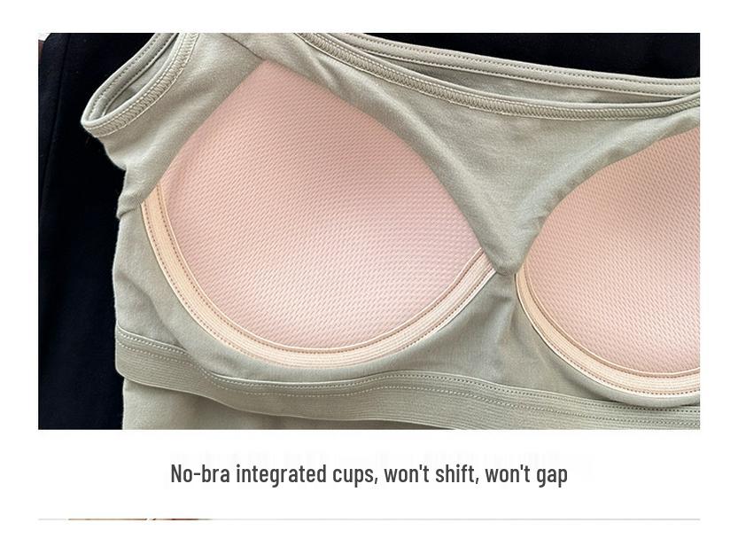 Women's Camisole with Built-in Bra, Padded Cups, Backless Design, Sleeveless Option, Wear as Outerwear or Base Layer