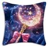 1PC Cute M-shaped Moon Pillowcase Cartoon Sofa Decoration Home Double-sided Printing Cute Square Cushion Pillowcase