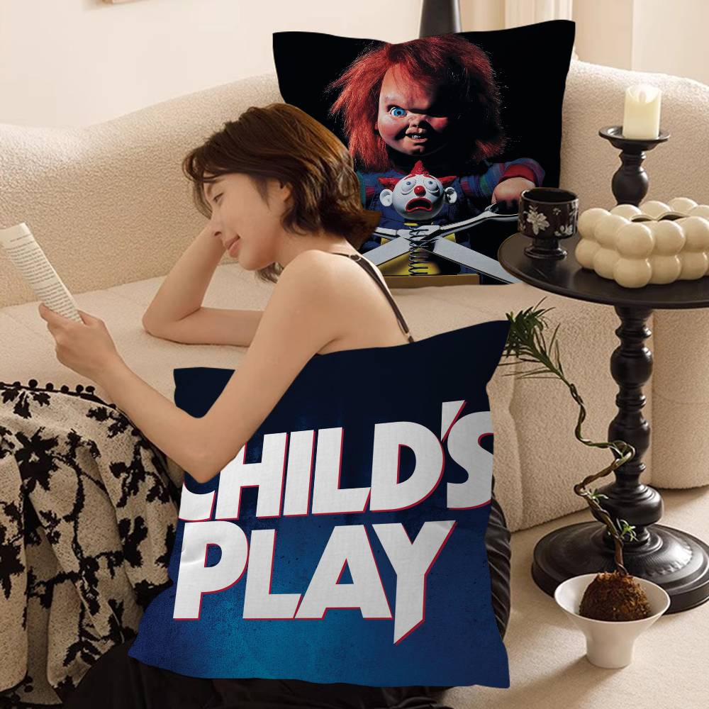 Classic Chucky Horror Movie Personalized Pillow Cover Kids Bedroom Wild Party Decor Pillowcase Kid Birthday Shower Gift
