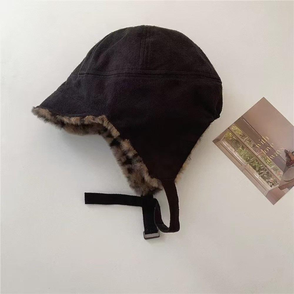 Retro Earmuffs Cap Imitation Mink Fur Bomber Hats Unisex Ski Hats  Winter Season Outdoor Headwear